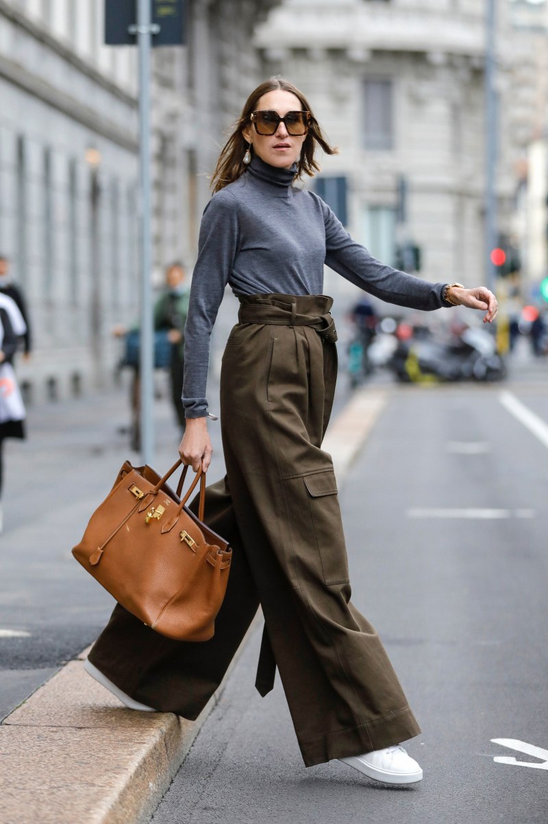 Модные широкие брюки