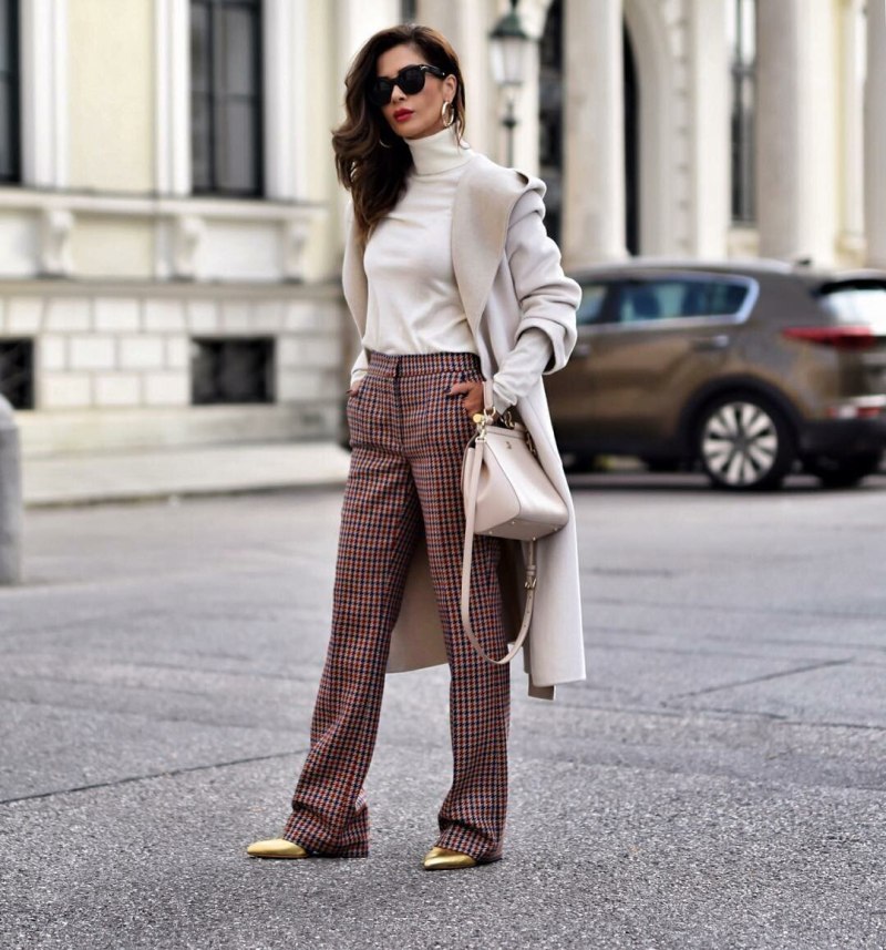 Брюки палаццо кэмел