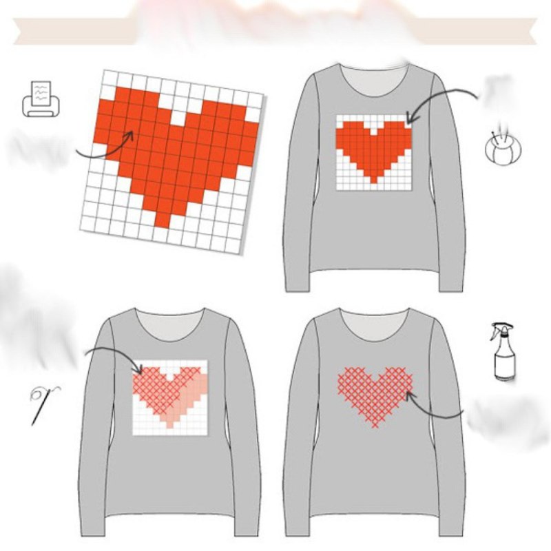 Маленькие вышивки на одежде