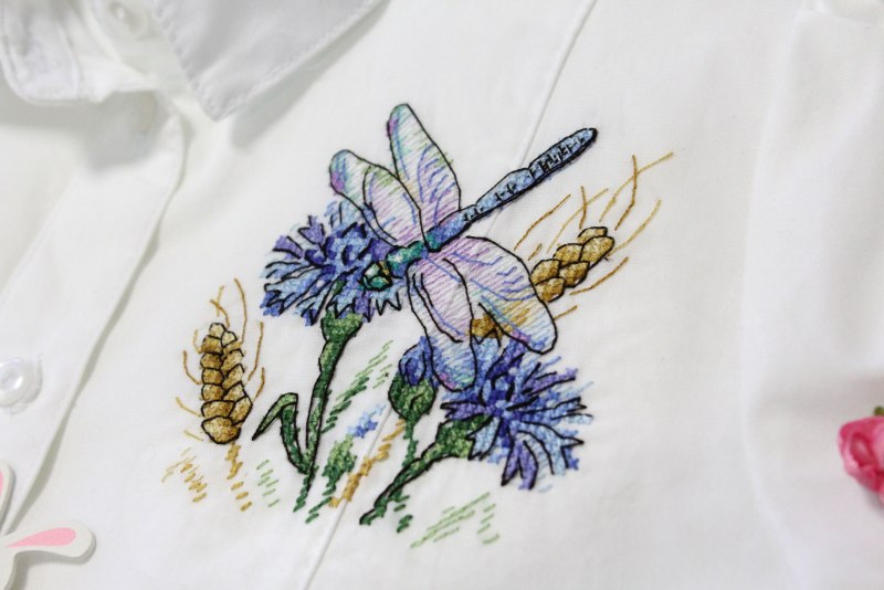 Вышивка крестиком на одежде