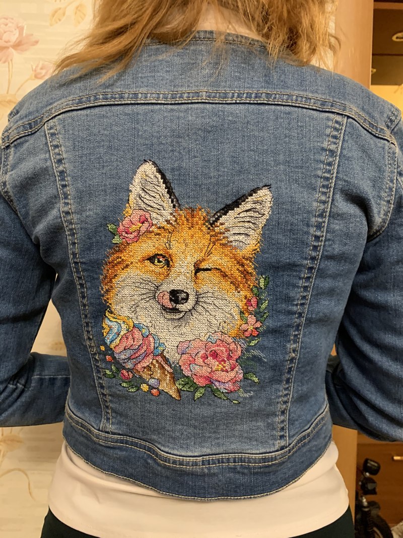 Вышивка на джинсовой одежде