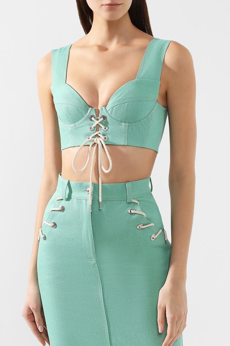 Кроп-топ бюстье черное