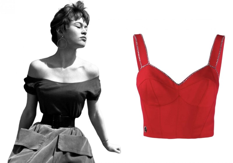 Топ бюстье под пиджак