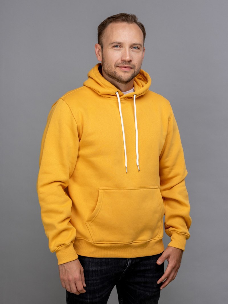 Горчичная толстовка мужская