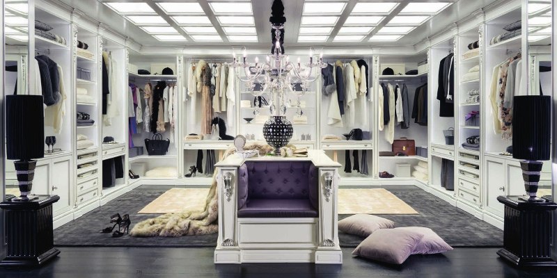 Гардеробная комната лакшери