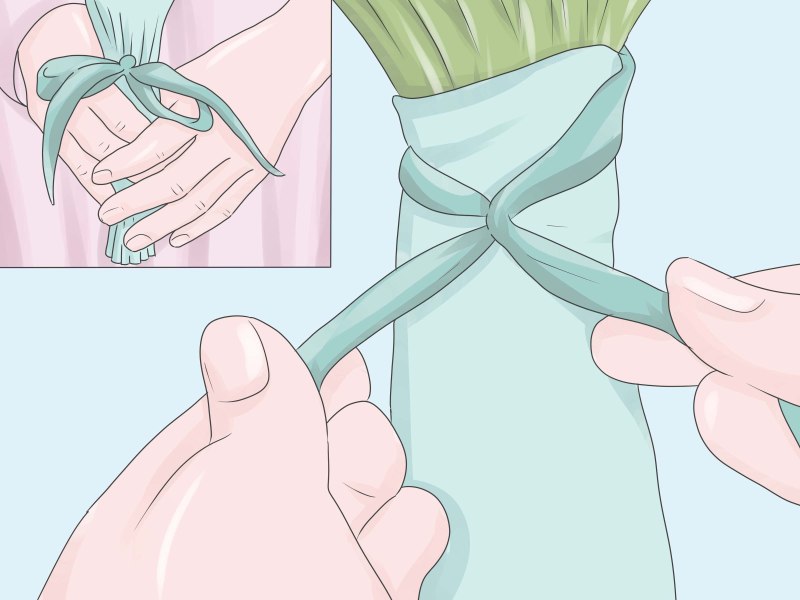 Как завязать красивый бант на букете