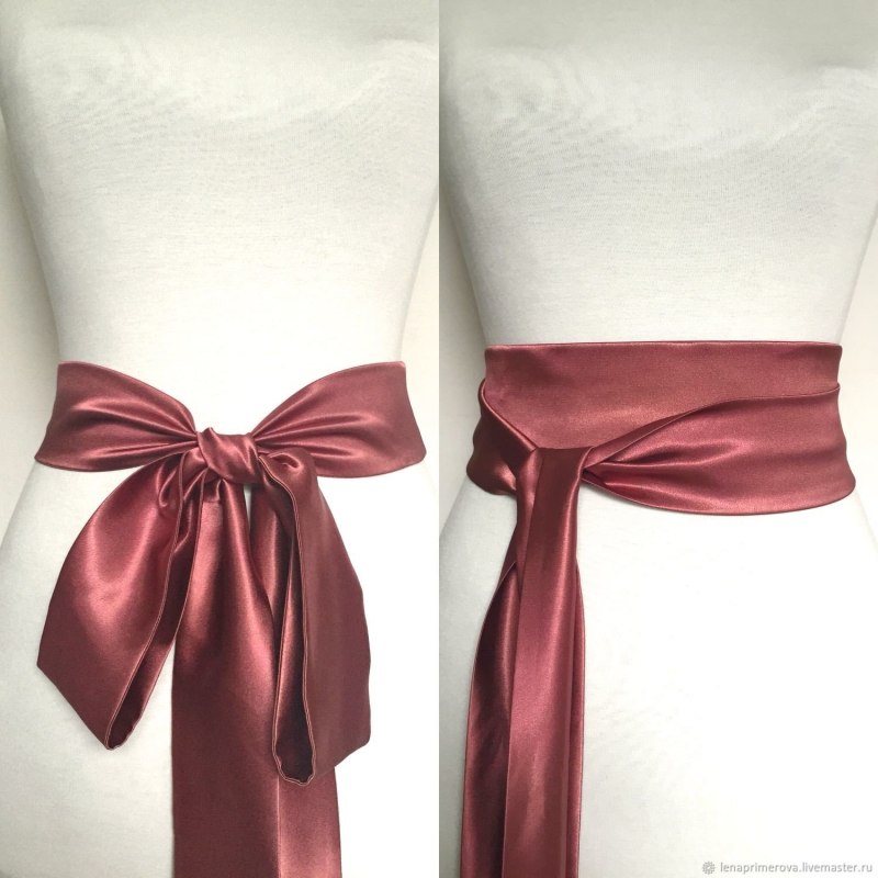 Широкий атласный пояс