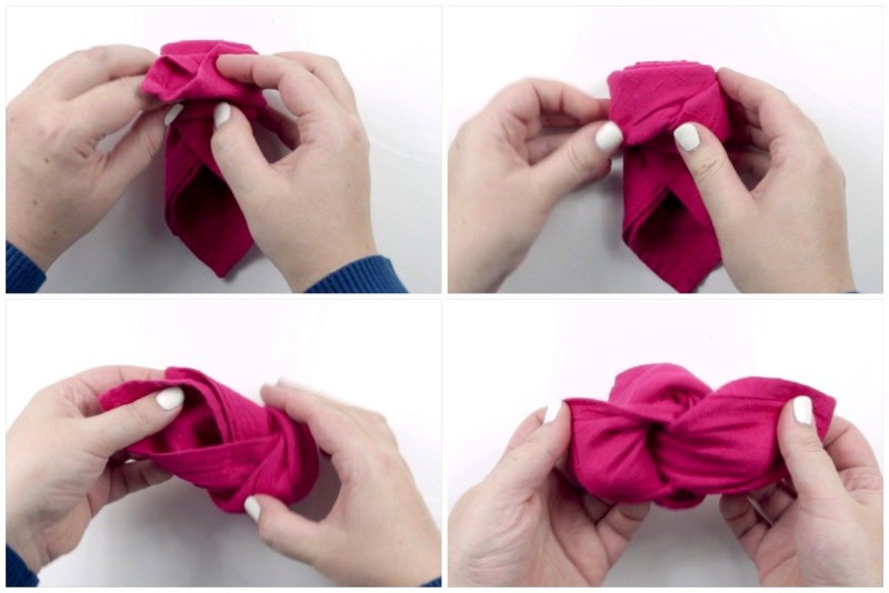 Роза из салфетки