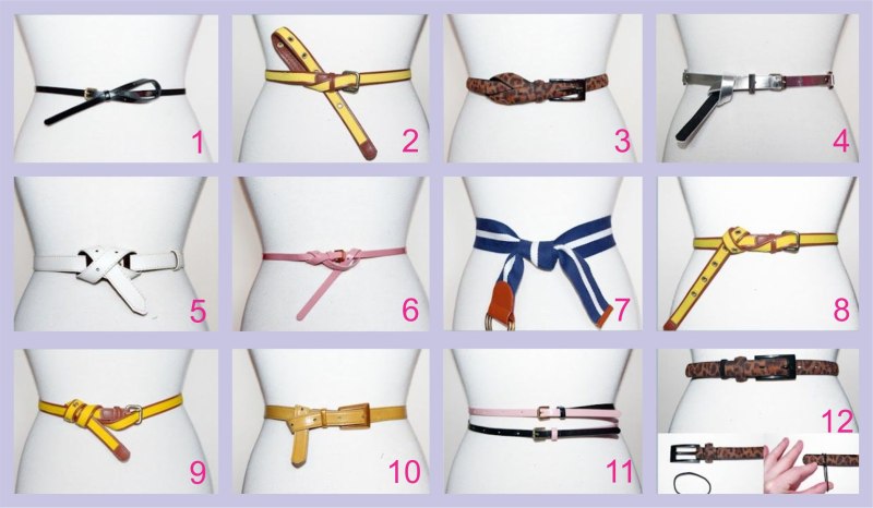 Красивый узел на поясе платья