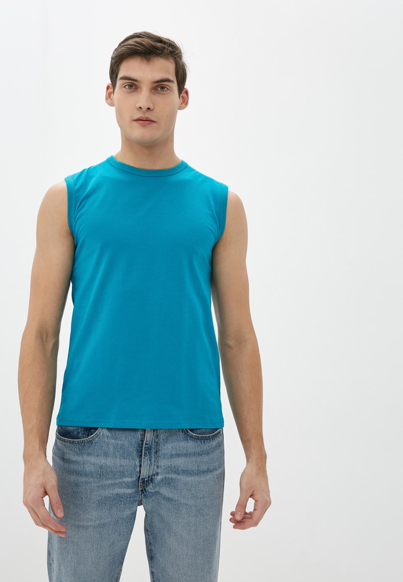 Мужская футболка бирюзового цвета