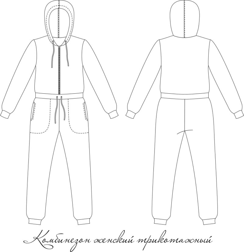 Технический эскиз комбинезона