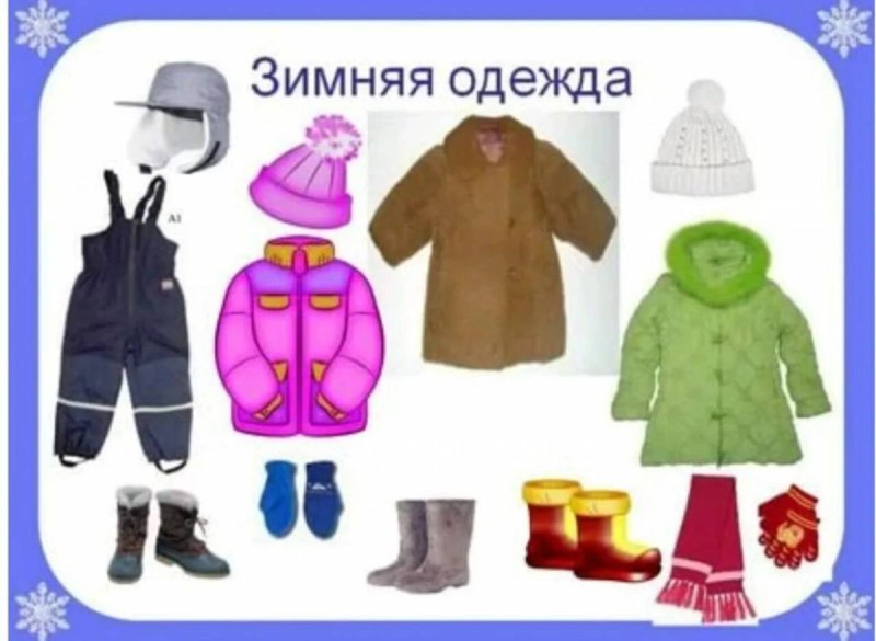 Зимняя одежда картинки для детей