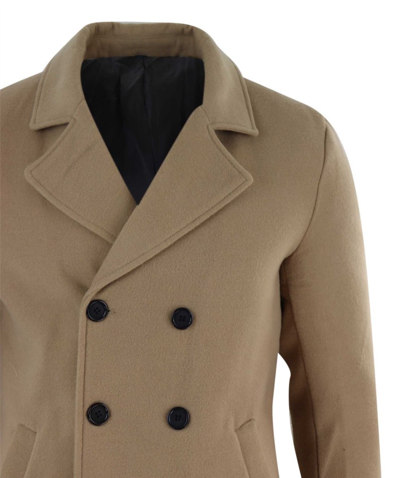 Пальто Topman Camel Classic Fit Coat