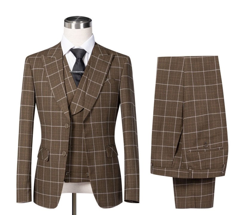 Brown men's Suit Classic PNG