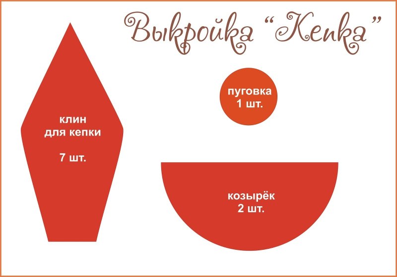 Кепка для куклы лекала