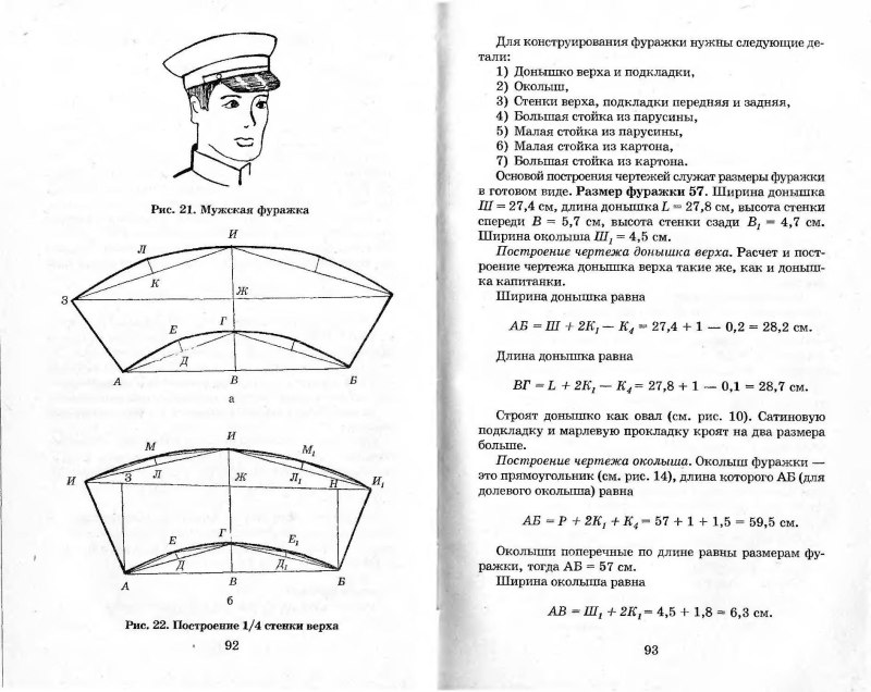 Выкройка Кепки восьмиклинки мужской
