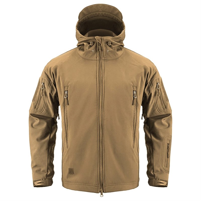 Mens Tactical Waterproof Windproof Zipper Pockets hard Shell Jacket