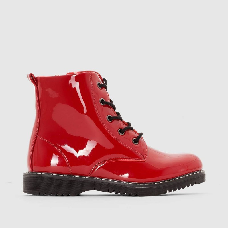 Ботинки dockers красные лакированные