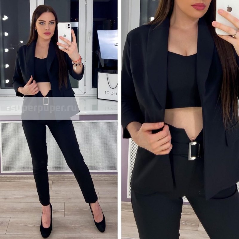 Брючный костюм с топом