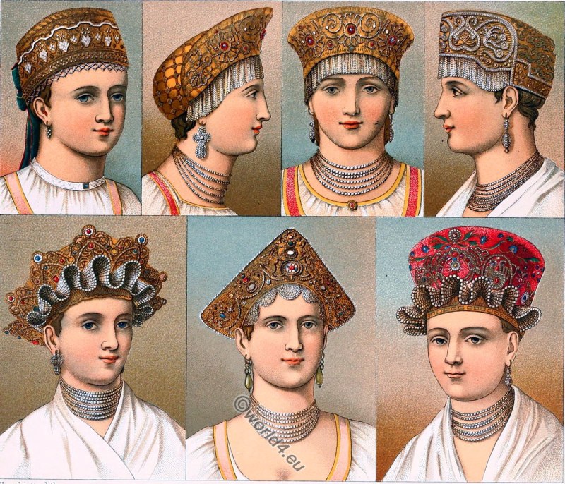 Русский кокошник 17 века