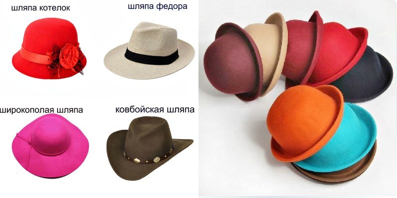Названия шляп женских