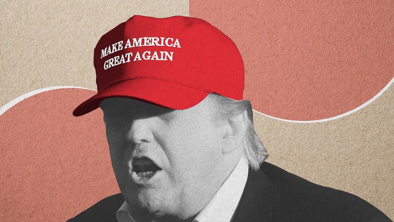Трамп в кепке make America great again