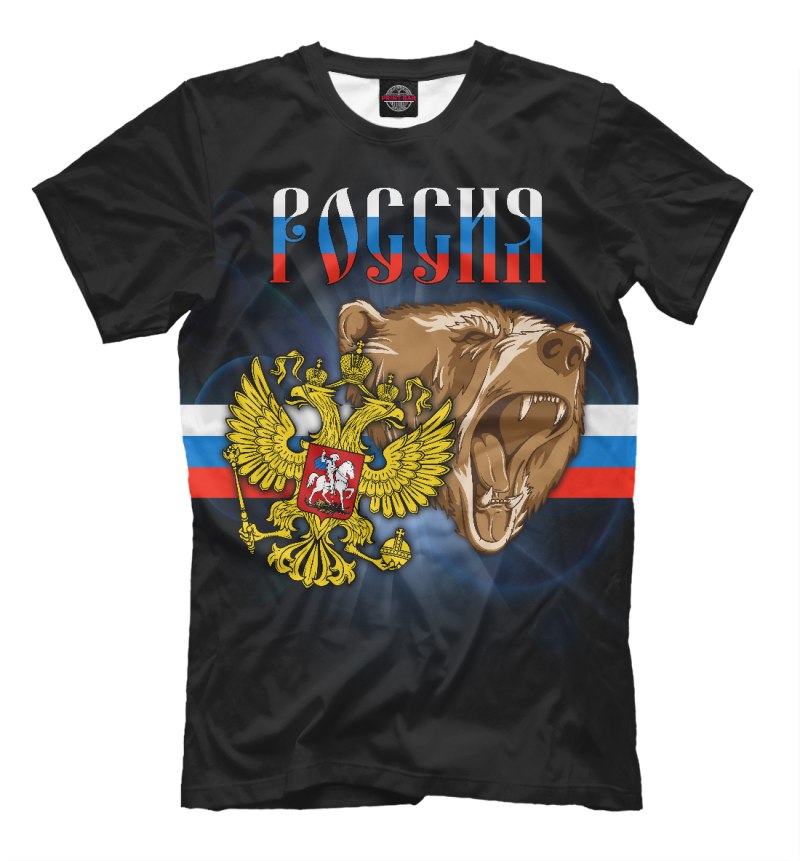 Футболка с российским флагом
