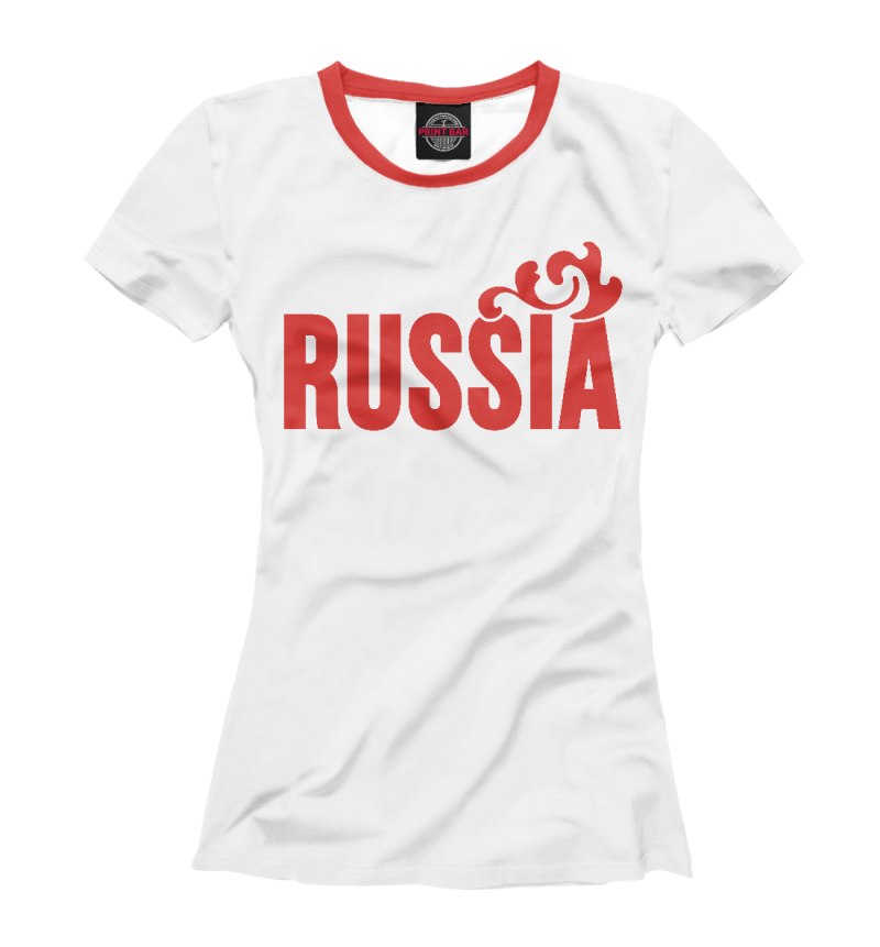 Майка с надписью Russia