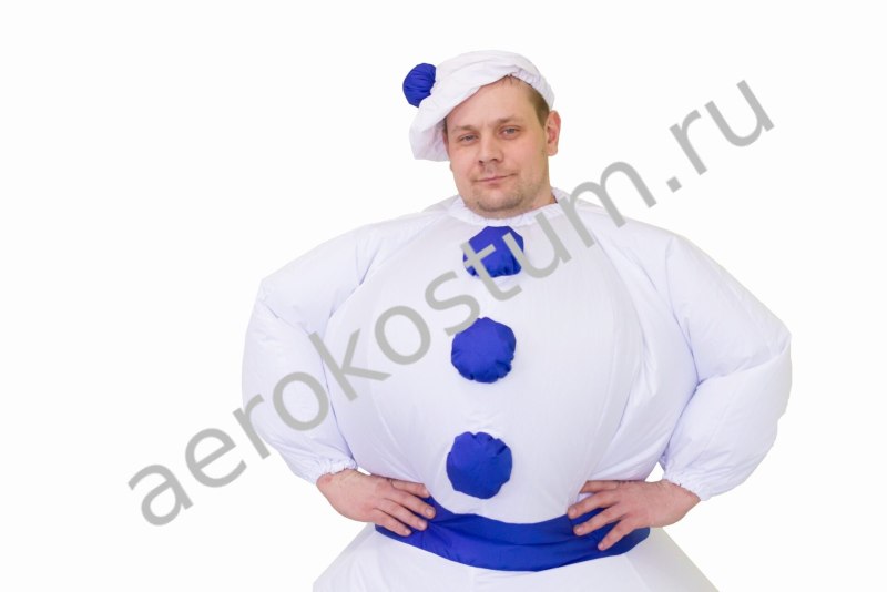 Костюм снеговика с шарами