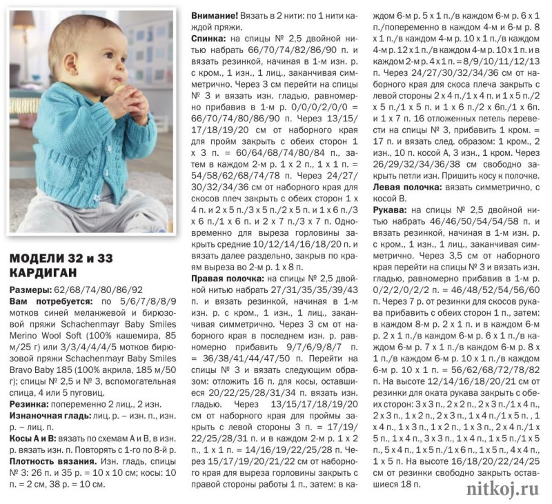 Вяжем детям спицами