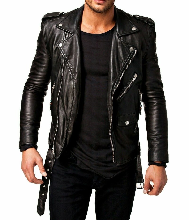 Косуха men's Diamond Quilted Kay Michael Soft Leather Black Slim Fit Biker Jacket