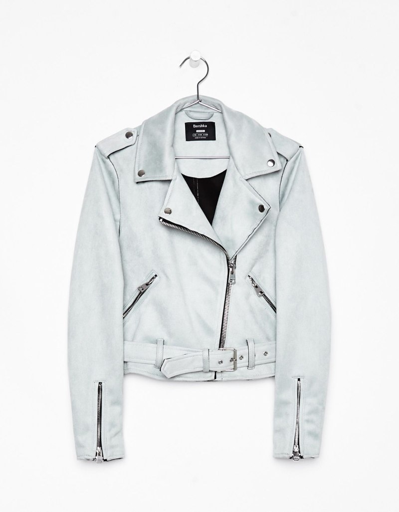 Белая косуха Bershka