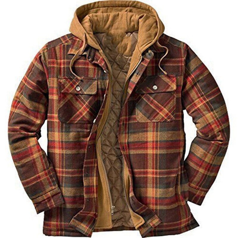 Legendary Whitetails men's Camp Night Berber lined Hooded Flannel Shirt Jacket