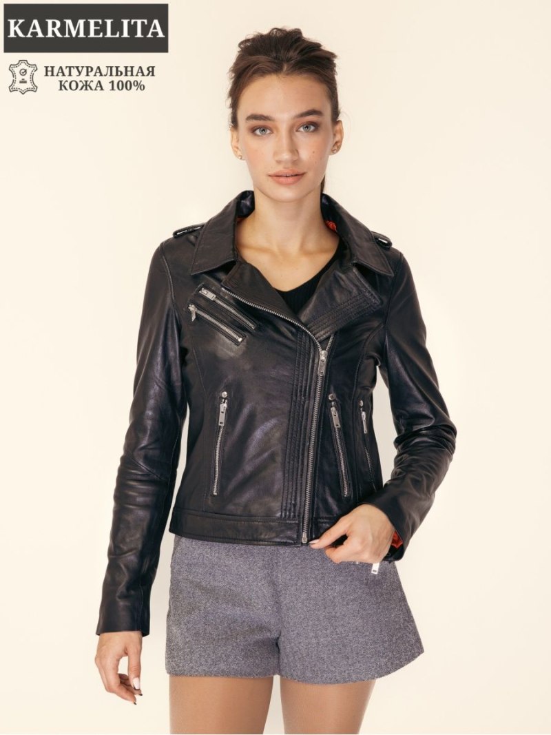 Кожаная косуха massimo Dutti