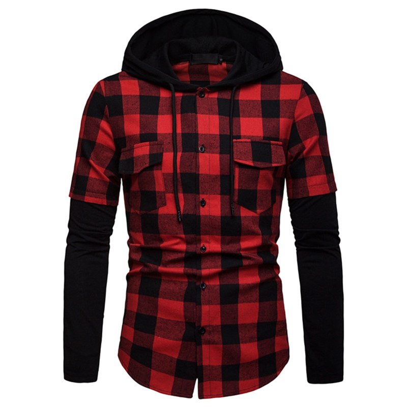 Plaid Shirt рубашка с капюшоном женская