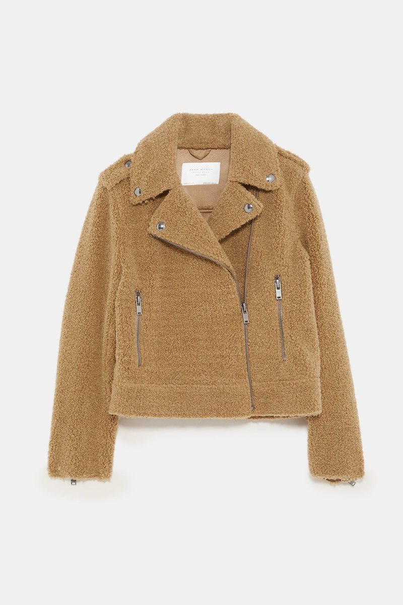 Zara куртка плюшевая женская