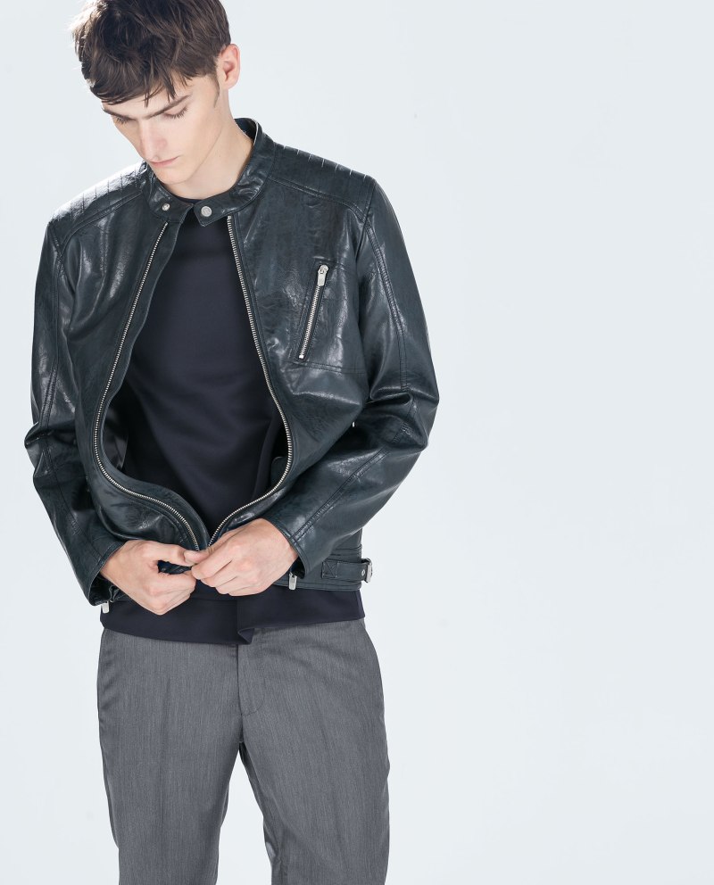 Кожаная Jacket мужская Zara