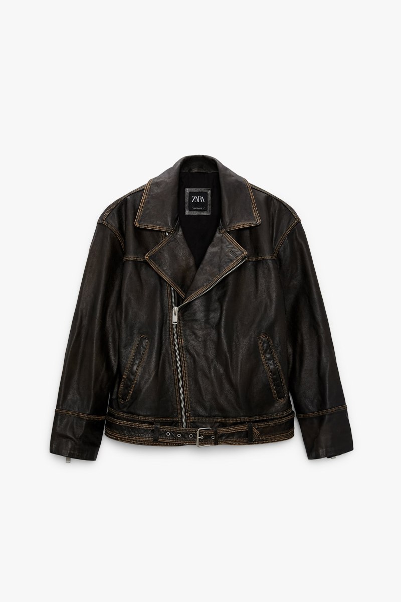 Кожаная косуха Zara