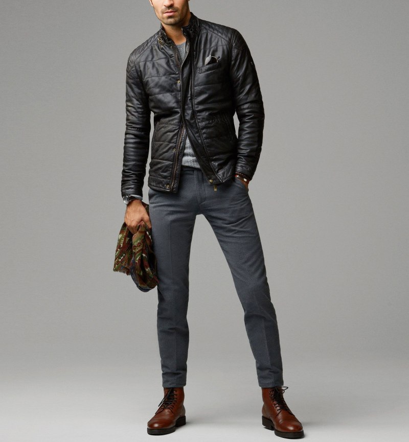 Кожаный пиджак massimo Dutti