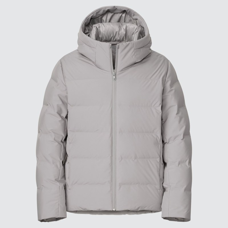 Uniqlo серый пуховик мужской