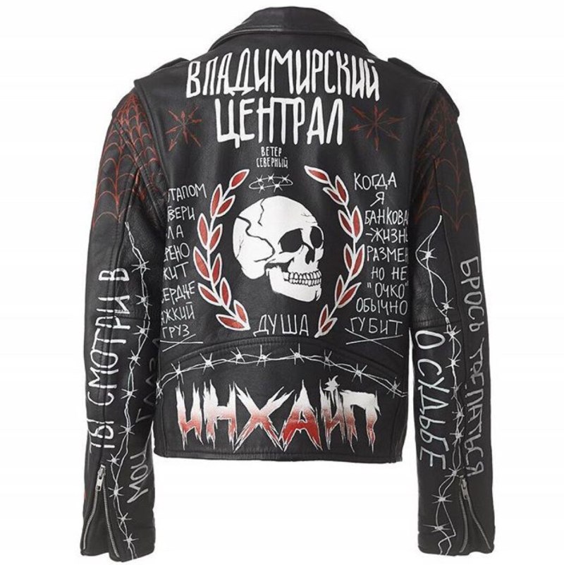 Принт на коженнойкуртке
