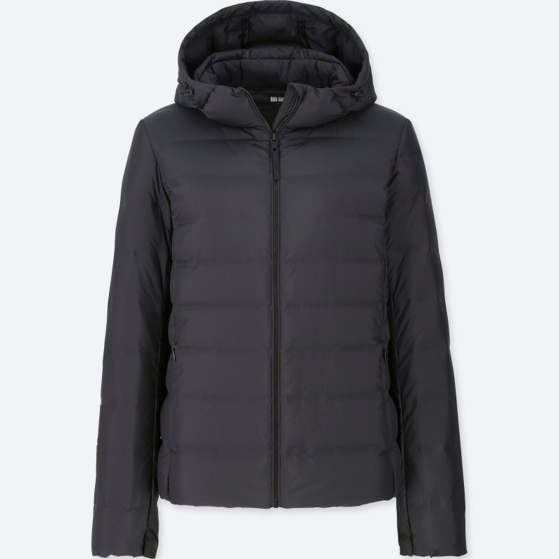 Куртка Uniqlo женская ультралегкая с капюшоном черная