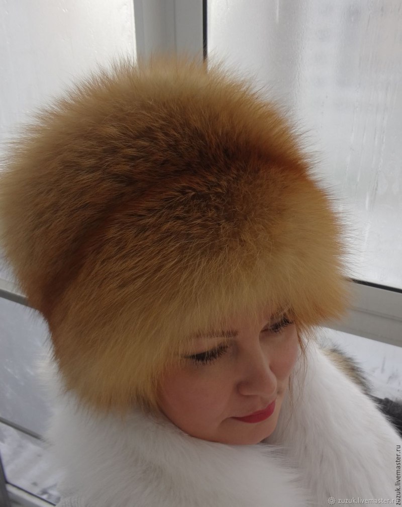 Шапка из лисьего меха
