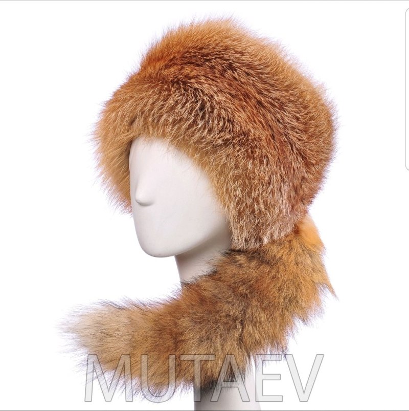 Меховая шапка с хвостом женская