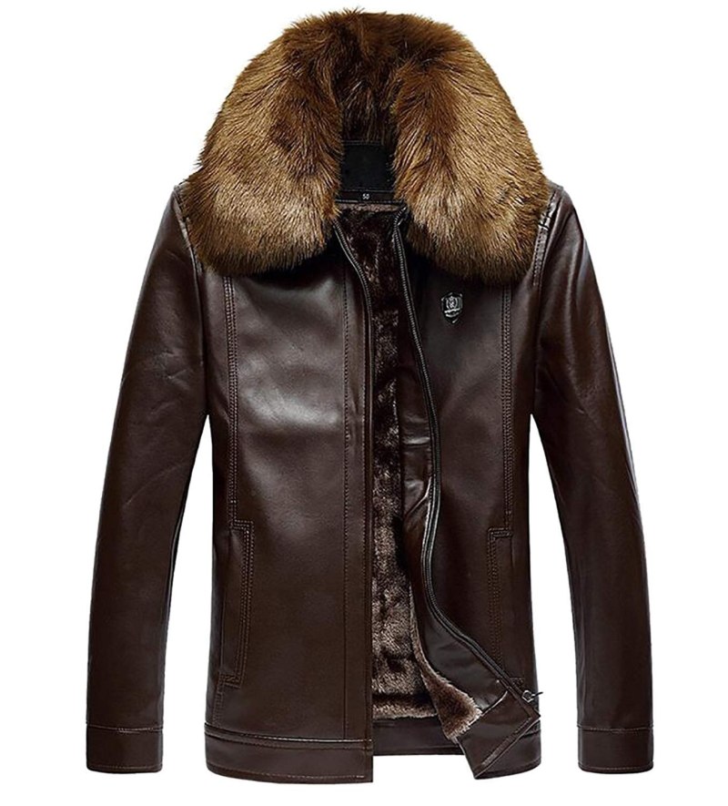 BLK Brown куртка мех кожа мужская