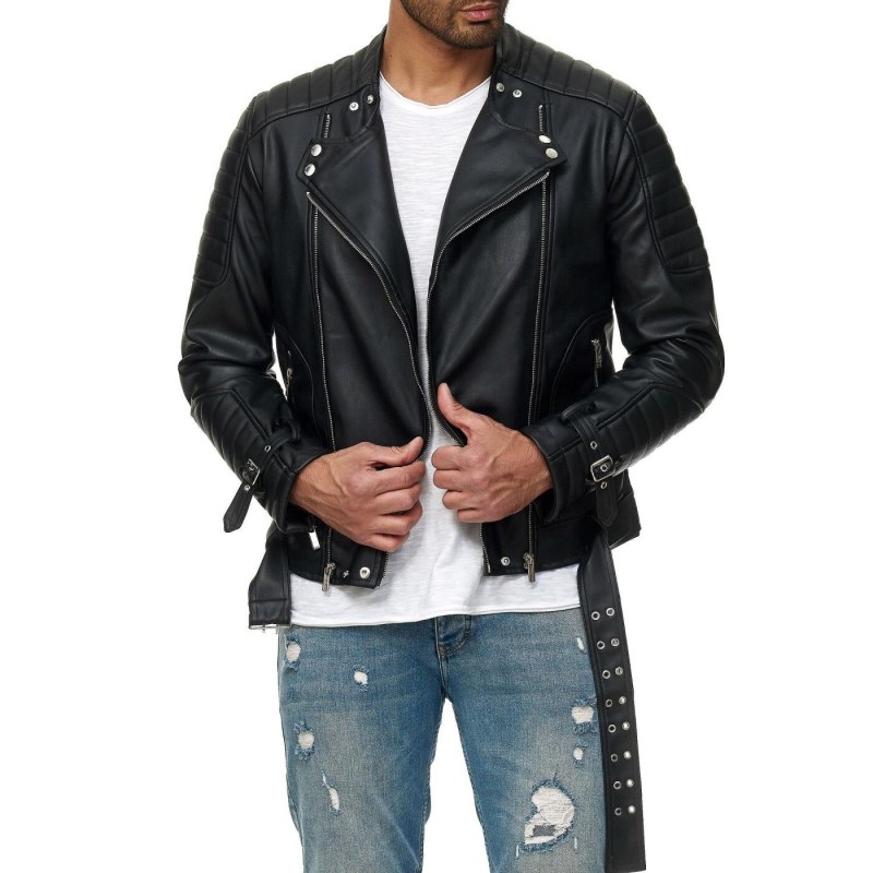 Кожаная косуха guess мужская
