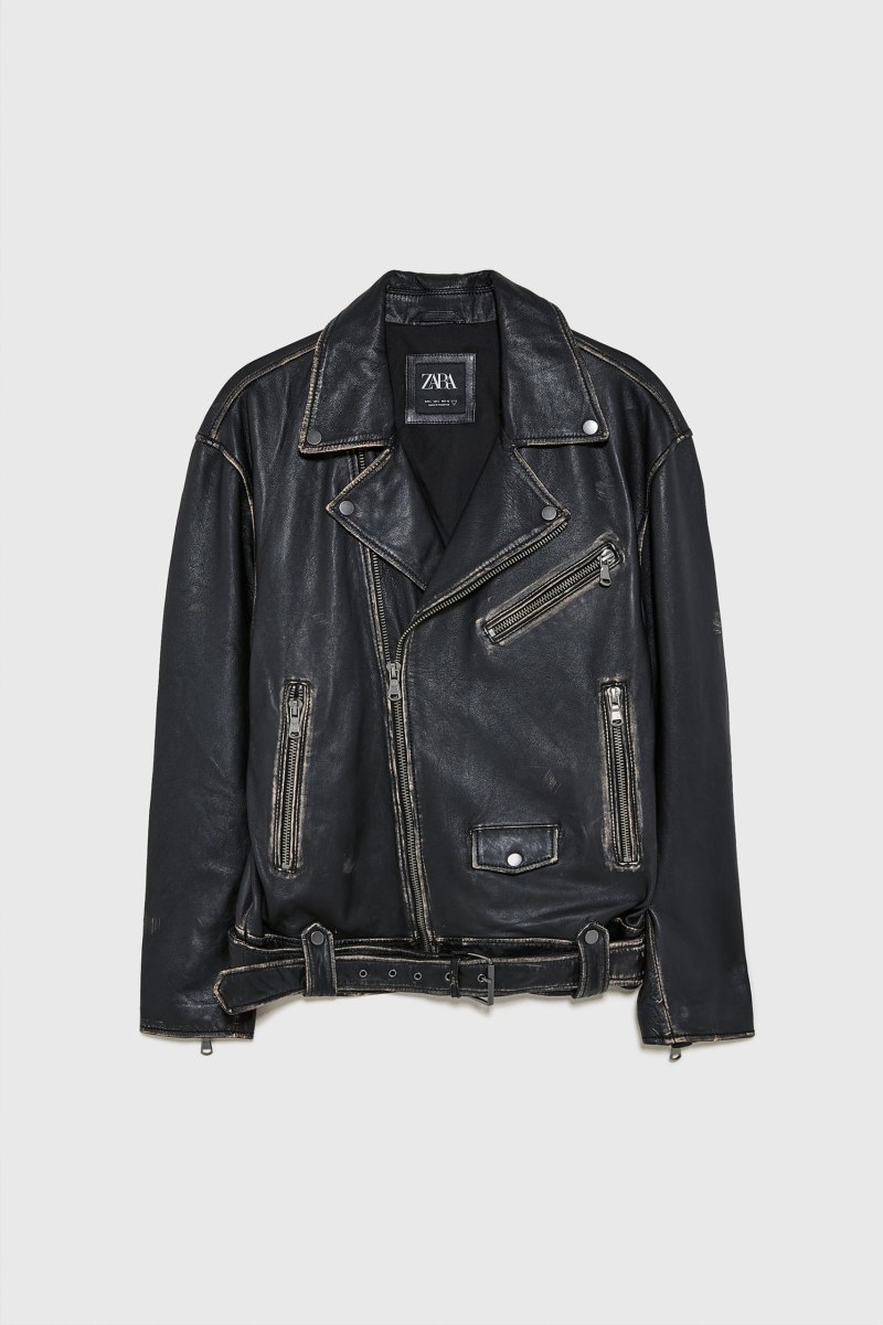 Zara кожанка мужская