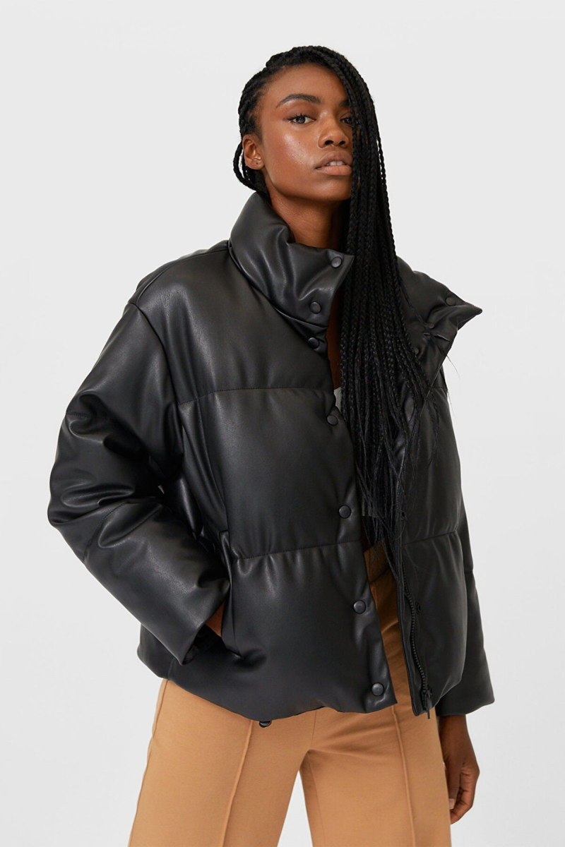 Куртка Stradivarius женская экокожа зимняя