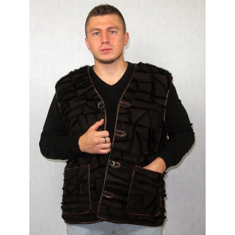 Жилет мужской из овчины Алеф