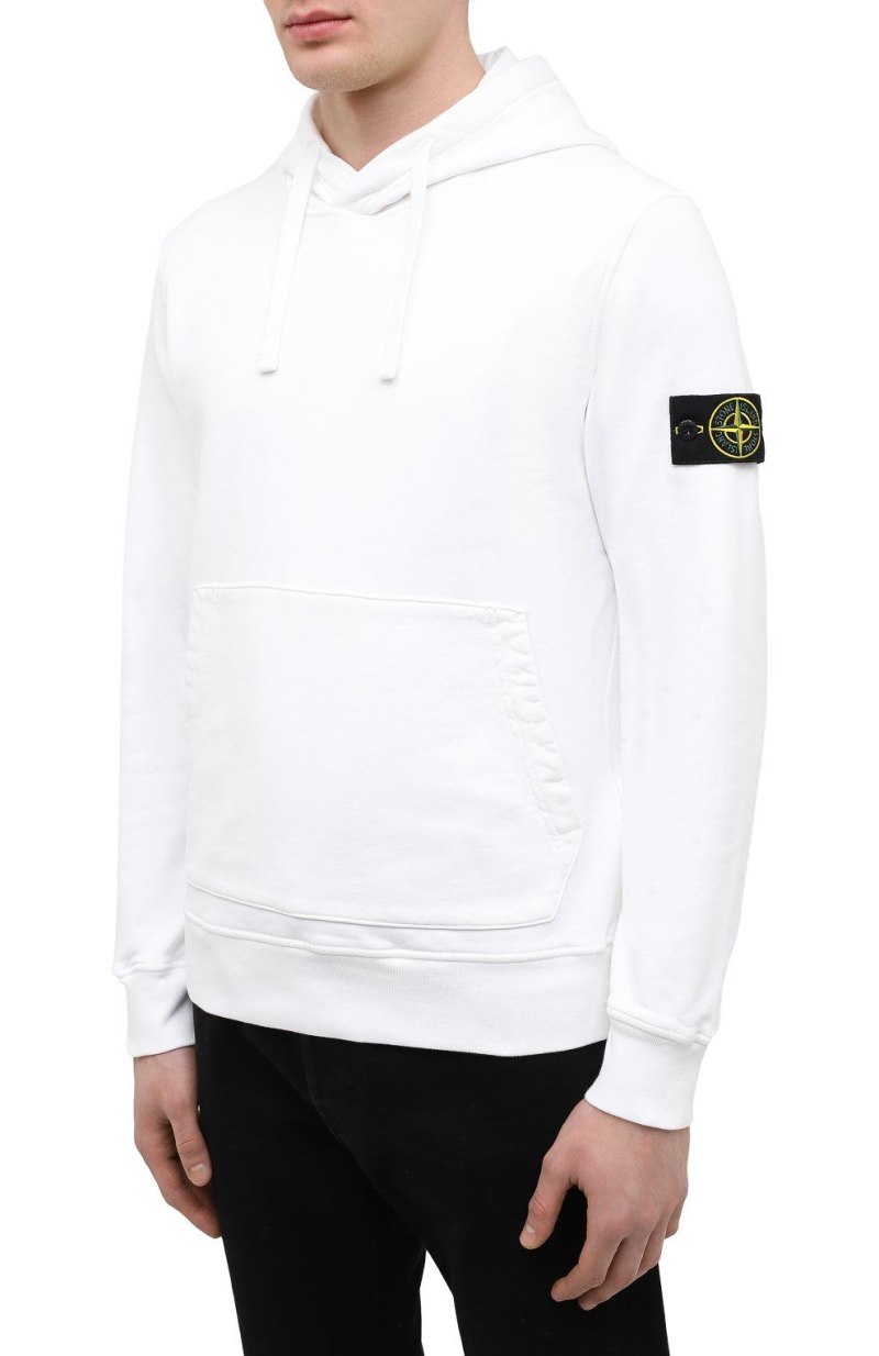 Stone Island толстовка белая зипка